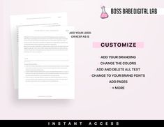 a letterhead with the words, customize and change the colors for your brand