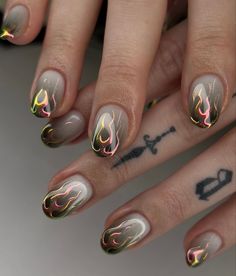 Devil Nails, Chrome Powder Nails, Mega Base, Quartz Nails, Mens Nails, September Nails, Grunge Nails, Chrome Powder, Nails Desing