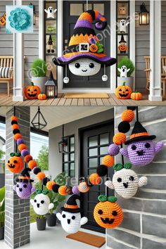 Check this 💯 Crochet Ideas HALLOWEEN DECOR 🧶👻🎃  - AI Generated.  visit my YouTube channel to watch the video. Easy Halloween Crochet, Halloween Crochet Ideas, Halloween Porches, Diy Halloween Door Decorations, Crochet Halloween Decorations, Halloween Diy Door, Christmas Crochet Patterns Free, Crochet Dog Sweater