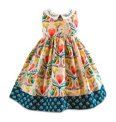 Turn heads in this amazing Vintage style Easter Dress Bird Dress, Girls Boutique