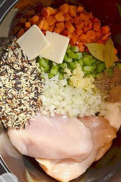 a bowl filled with different types of food