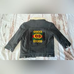 Kids Denim Jacket Black Very Warm Excellent Condition 98% Cotton Gucci Denim Jacket, Gucci Jackets, Denim Jacket Black, Gucci Denim, Kids Denim Jacket, Gucci Jacket, Kids Denim, Black Denim Jacket, Gucci Black