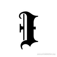 the letter f is shown in black and white