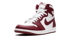 The Air Jordan 1 High OG “Team Red” is a colorway of Michael Jordan’s first signature shoe in a two-tone, white-and-red color block.  The “Team Red” was released as part of Jordan Brand’s Spring 2024 footwear line, and features a white leather base contrasted with Team Red leather overlays and Swoosh branding.  A “Wings” logo appears on the collar and “Nike Air” detailing is seen on the tongue tag.  Underfoot, a white rubber midsole and Team Red rubber outsole complete the look.  Release date: A Jordan Dunk Low, Vapormax Nike, Original Air Jordans, All Jordans, Red Jordans, Jordan Logo, Red Color Schemes, Nike Air Jordan 1 Retro, Team Red