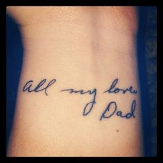 a tattoo saying all my boys are dad