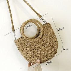 Brand Name: YogodlnsOrigin: CN(Origin)Main Material: StrawShape: Casual ToteGender: WOMENOccasion: VersatileLining Material: PolyesterPattern Type: Hollow OutDecoration: Hollow OutHardness: HARDStyle: BohemianClosure Type: OPENBags For Women: Summer Half-Round Straw BagNew Summer Bag: New Summer High Quality Designer BagWomen Bag: Weave Handmade HandbagShoulder Bag: Trendy Shoulder BagBeach Bags: Fashion Beach Bags Summer Beach Bags, Round Straw Bag, Laptop Shoulder Bag, Trendy Shoulder Bag, Bags Vintage, Straw Handbags, Straw Bags, Handmade Handbags, Tote Pattern