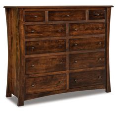 a large wooden dresser with many drawers