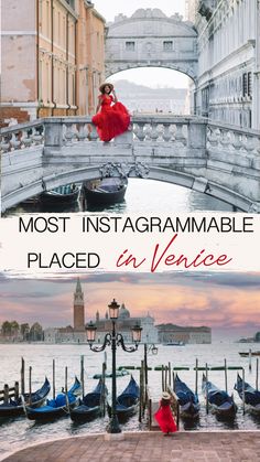 the most instagrammable places in venice, italy with text overlaying it