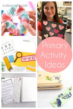 several pictures with the words, primary and secondary school activities to help students learn how to use