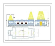 an architectural drawing of the temple