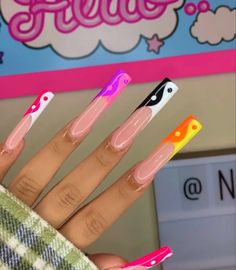 Gummy Jelly, Ongles Bling Bling, Gel Press On Nails, Madam Glam, Long Acrylic Nail Designs, Cute Acrylic Nail Designs, Glow Nails, Dope Nail Designs