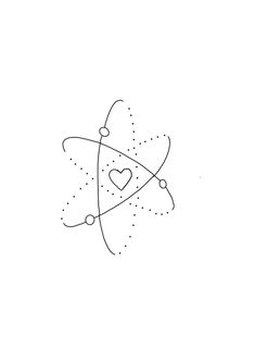 a black and white drawing of an object with hearts on it's back side