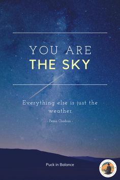 you are the sky, everything else is just the weather