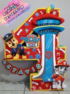 an inflatable paw patrol birthday decoration