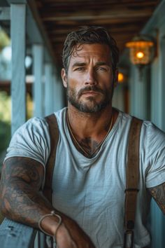 Guerriero Samurai, Rugged Men, Masculine Men, Hairstyles For Men, Beard Styles, Good Looking Men, Character Portraits, Male Beauty, Bearded Men