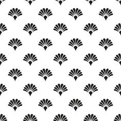 an abstract black and white pattern with fan shaped shapes on a white background stock illustration