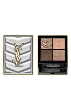 Yves Saint Laurent Silver Couture Mini Clutch Luxury Eyeshadow Palette | Nordstrom Luxury Eyeshadow Palette, Luxury Eyeshadow, Brown Eyeshadow Palette, Hot Lipstick, Yves Saint Laurent Couture, Ysl Beauty, Bag Women Fashion, Brown Eyeshadow, Makeup Gift