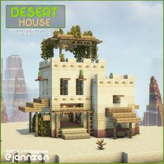 Minecraft Desert House, Minecraft Castle Blueprints, Interior Minecraft, Minecraft Images, Desert House, Minecraft Farm, Easy Minecraft Houses, All Minecraft, Diy Minecraft