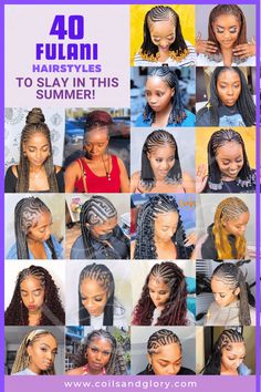 Fulani Hairstyles, Summer Protective Hairstyles, Corn Roll Hair Styles, Afro Hairstyles Women, Cornrow Designs, Hair Braid Designs, Ghana Braids Hairstyles, Cornrow Braid Styles, Intricate Braids