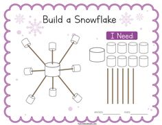 the build a snowflake game is shown with instructions for how to make it