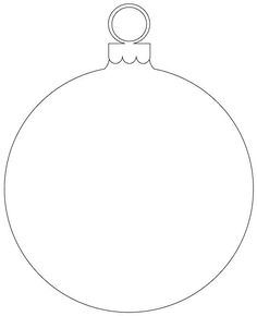 a black and white drawing of a christmas ornament with a ring on top