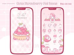 the cute pink theme on this phone is very pretty and it's designed to look like