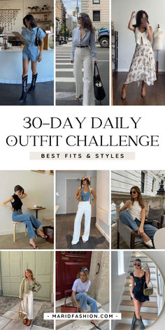 Revamp your style with a 30-day wardrobe challenge that offers daily outfit inspiration to refresh your look. This challenge provides creative and practical ideas to keep your fashion game strong, making it easy to enjoy a new and exciting outfit every day.	30 day wardrobe challenge | 30 days outfit | daily outfits | outfit challange | what to wear | fashion ideas | outfit ideas | 30 day wardrobe challenge | wardrobe challenge ideas | outfit ideas for a month | everyday outfit inspiration | what Challenge Ideas, Ideas Outfit