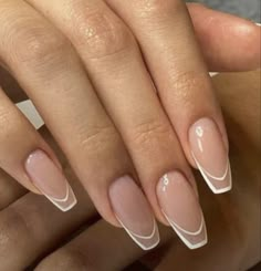 Nails Acrylic Ballerina, Ballerina Acrylic Nails, Ballerina Nails Designs, Basic Nails, Simple Acrylic Nails, French Tip Acrylic Nails, Classic Nails, Soft Nails, Ballerina Nails