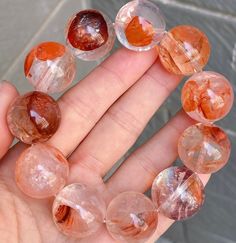 Material: Natural Red Hematoid Lepidocrocite Quartz beads  size :  19mm   quantity: one strand 6mm approx 29 pcs one strands 7mm approx25 pcs one strands 8mm approx 22 pcs one strands 9mm approx 21pcs one strands 10mm approx 19 pcs one strands 11mm approx 18pcs one strands 12mm approx 16 pcs one strands 13mm approx 16 pcs one strands 14mm approx 15 pcs one strands 15mm approx 14pcs one strands 16mm approx 14 pcs one strands 17mm approx 13pcs one strands 18mm approx 13pcs one strands 19mm approx Adjustable Red Crystal Bracelet With Gemstone Beads, Orange Crystal Bracelet As Gift, Red Gemstone Beaded Bracelets With Round Beads, Red Crystal Bracelet With Natural Stones, Orange Gemstone Beaded Bracelets With Round Beads, Orange Gemstone Beaded Bracelets, Orange Round Crystal Bracelet Gift, Red Natural Stones Crystal Bracelet, Gift Orange Crystal Bracelet