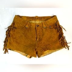 Double D Ranch Fringe Leather/Suede Shorts These Would Be Absolutely Amazing Festival Shorts (Would Also Be Amazing Texas Longhorn Gameday Shorts! Hook ‘Em! ). These Are The Epitome Of Cowgirl Chic! And These Are Rare! I Don’t Know If This Was A Prototype Or A Limited Release, But I Cannot Find Anything Online For These Shorts (Image Search, Previous Sales, Nothing On Their Website). The Shorts Also Do Not Have Any Tags Inside (And No Tag Appears To Have Been Removed, Making Me Think These May H Suede Shorts, Double D Ranch, Texas Longhorn, Festival Shorts, Cowgirl Chic, Texas Longhorns, Short Pants, Image Search, Texas