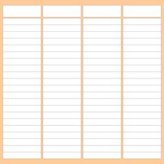 a printable sign up sheet with lines on the top and bottom, in an orange background