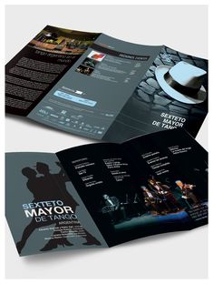 an open brochure is shown with images of musical instruments