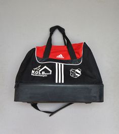 "Vintage ADIDAS Duffel Gym Bag Hipster Bag Large Heavy ADIDAS sport Bag Measurements: length 21\" / 53 cm height 15\" / 38 cm width 11\" / 28 cm strap  45\" / 115 cm handles approx 19\" / 48 cm The  zipper works fine. In pretty good condition for its age showing some normal wear and marks from use.  Please check out the photos for full condition description.  SHIPPING * I ship worldwide via Priority mail (Latvijas Pasts) from Latvia (EU). * I ship from Europe, so please allow 2 to 4 weeks for th Sporty Gym Bag For Sports, Sporty Adidas Logo Bag, Functional Adidas Logo Bag For Streetwear, Casual Adidas Sports Bags, Sporty Red Gym Bag, Black Adidas Bags For Outdoor Activities, Sporty Adidas Logo Bag For Everyday Use, Black Sporty Gym Bag For Sports Events, Black Sporty Gym Bag For Sports