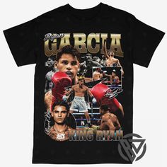 Beyond Dope Ryan Garcia Boxing Tee (V2) Black Graphic T-shirt For Gym, Black Graphic Gym T-shirt, Black Tops With Front Print For Sports Events, Black Screen Print T-shirt For Gym, Black Gym T-shirt With Screen Print, Sporty Graphic Print T-shirt For Boxing, Crew Neck Graphic Print T-shirt For Boxing, Ryan Garcia Boxing, Boxer Fighter