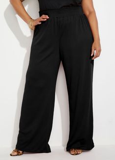 The Pamela Pant Wide Leg Summer Pants, Linen Chic, Plus Size Trendy, Party Pants, Lightweight Pants, Sheer Fashion, Plus Size Black, Summer Pants, Ashley Stewart