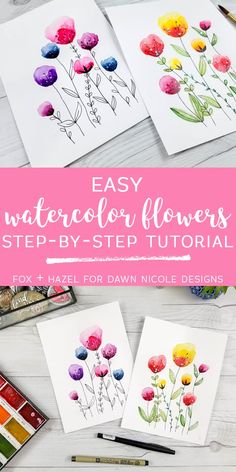 watercolor flowers step - by - step guide for beginners