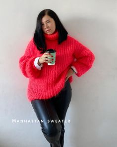 "This is a KNITTING PATTERN ONLY - DIGITAL PDF FILE. Available in ENGLISH. Pattern is available for download immediately after purchase (desktop and tablet only). The Manhattan Sweater is worked bottom up in rounds in a Half fisherman's rib to underarms. Then the yoke is worked back and forth (flat) to shape the neckline  and shoulders with short rows. Sleeves are knitted in the round from the underarms down to the cuffs. Difficulty Level: Intermediate, Beginner Friendly. 📐This pattern includes