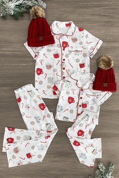 Mom & Me - Cookies & Hot Cocoa Pajamas - Sparkle in Pink Pajama Gift Basket Ideas, Cute Christmas Pjs, Maternity Christmas Pajamas, Christmas Family Pjs, Matching Christmas Pajamas Family, Baby Christmas Pjs, Christmas Matching Pajamas, Kids Christmas Pajamas, Fall Pajamas