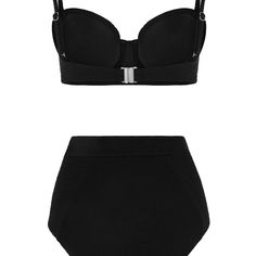 New With Tags, Missed Return Window Elegant Black Padded Swimwear, Chic Black Underwire Swimwear, Moisture-wicking Black Swimwear For The Beach, Black Swimwear With Built-in Bra And Micro-elastic Fit, Black Moisture-wicking Elastane Swimwear, Bandeau Swimsuit, Swim Tankini, Tankini Swim Tops, Womens Swim