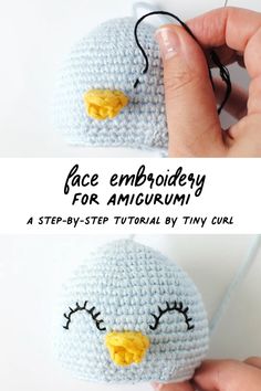 someone is crocheting an embroidery for amigurmi with this step - by - step video