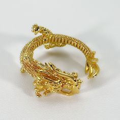 Color: Tyrannosaurus Rex Ring [Yellow Gold]] Size: Adjustable Opening Style: Personality Dragon Rings, Dragon Ring, Tyrannosaurus Rex, Open Ring, T Rex, Men's Style, Yellow Gold Rings, Yellow Gold, Ring