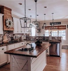 the kitchen is clean and ready to be used as a dining room or family room