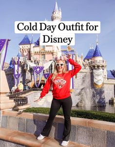 Dressing for Disney on a cold day comes down to two things. Comfortable, warm clothing, and of course your Mickey accessories! Here are three cold day outfit ideas for Disney World. (affiliate links used) Outfit Ideas For Disney World, Cold Disney Outfits, Cold Day Outfit, Cold Day Outfits, Disney Outfits Women, Mickey Sweatshirt, Day Outfit Ideas, Disney Valentines, Flared Leggings