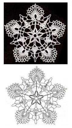 two pictures with different designs on them, one in white and the other in black