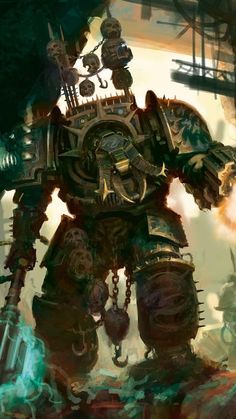 Chaos Terminator, Dark Mechanicus, Warhammer 40k Chaos, Space Marine Art, Chaos 40k, 40k Chaos, Alpha Legion, Warhammer 40k Art, 40k Art