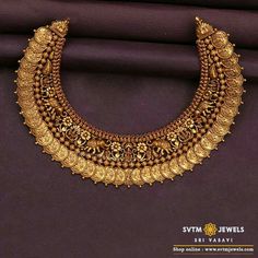 Emerald Necklace Indian Gold Jewellery, Necklaces Gold Indian, Short Necklace Gold Indian, Short Necklace Designs Gold, Gold Short Necklace Designs, Choker Necklace Designs Gold Indian, Indian Choker Necklace Gold, Gold Choker Designs, Gold Choker Necklace Indian