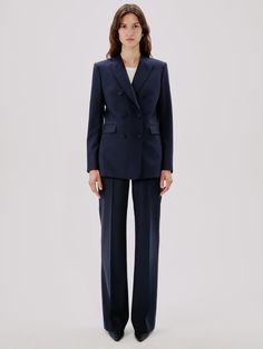 Tailored Jacket Outfit, Classic Trousers, Suit Design, Double Breasted Jacket, Flare Trousers, Double Breasted Blazer, End Of Summer, South Wales, New South Wales