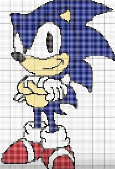 sonic the hedge cross stitch pattern