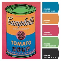 an image of a can of soup with colors