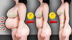 the woman is showing off her breast before and after it has sunburns on